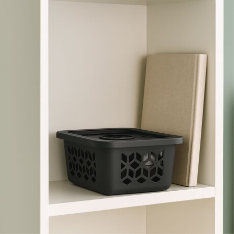 Caja organizadora P con tapa NEGRO