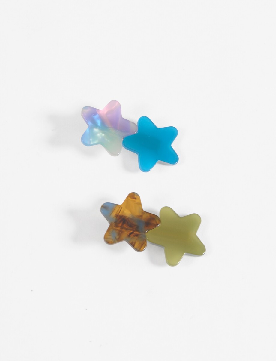 Set de clips estrellas - multicolor 