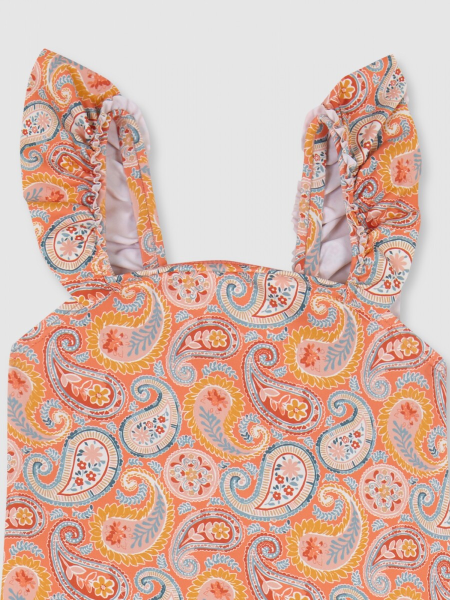 Bañador Estampado Paisley Rosa