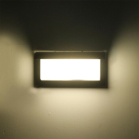Lámpara de pared LED rectangular IP65 20W cálida IX4545