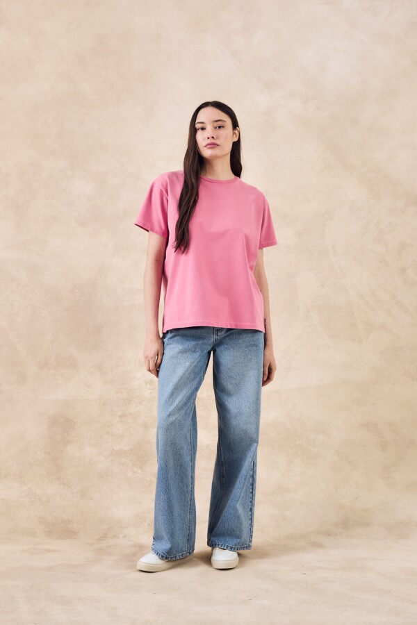 Remeron Algodon Lavado Rosa