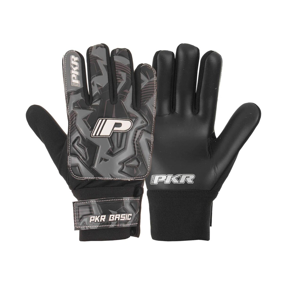 Guantes Golero Entrenamiento Niños Poker - Negro-gris 