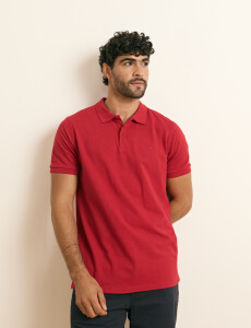 520752 REMERA HARRINGTON LABEL Rojo Oscuro