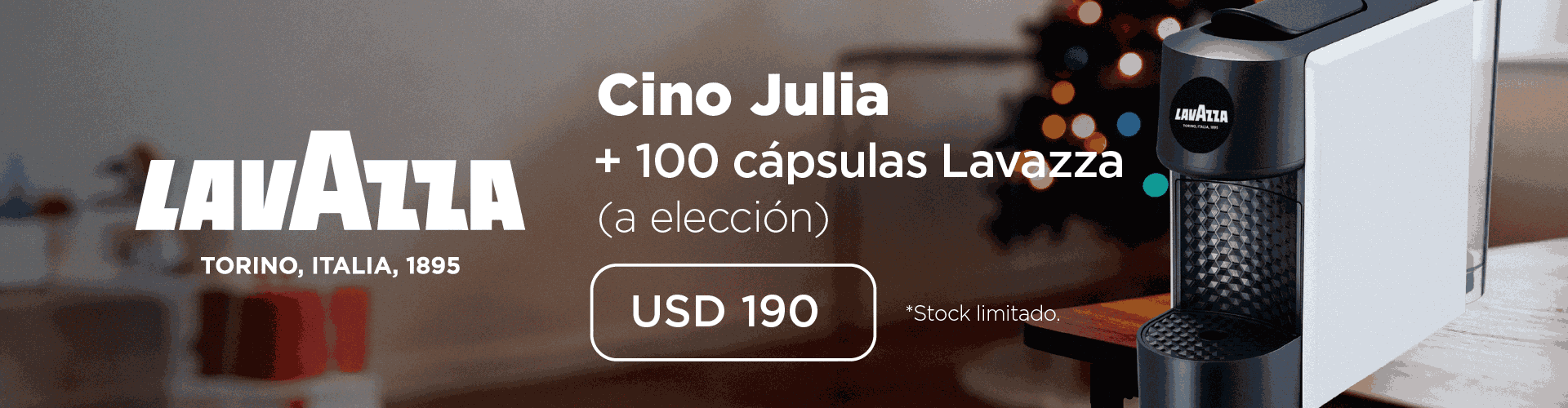 PROMO MAQUINA CINO JULIA + 100 CAPSULAS OBSEQUIO