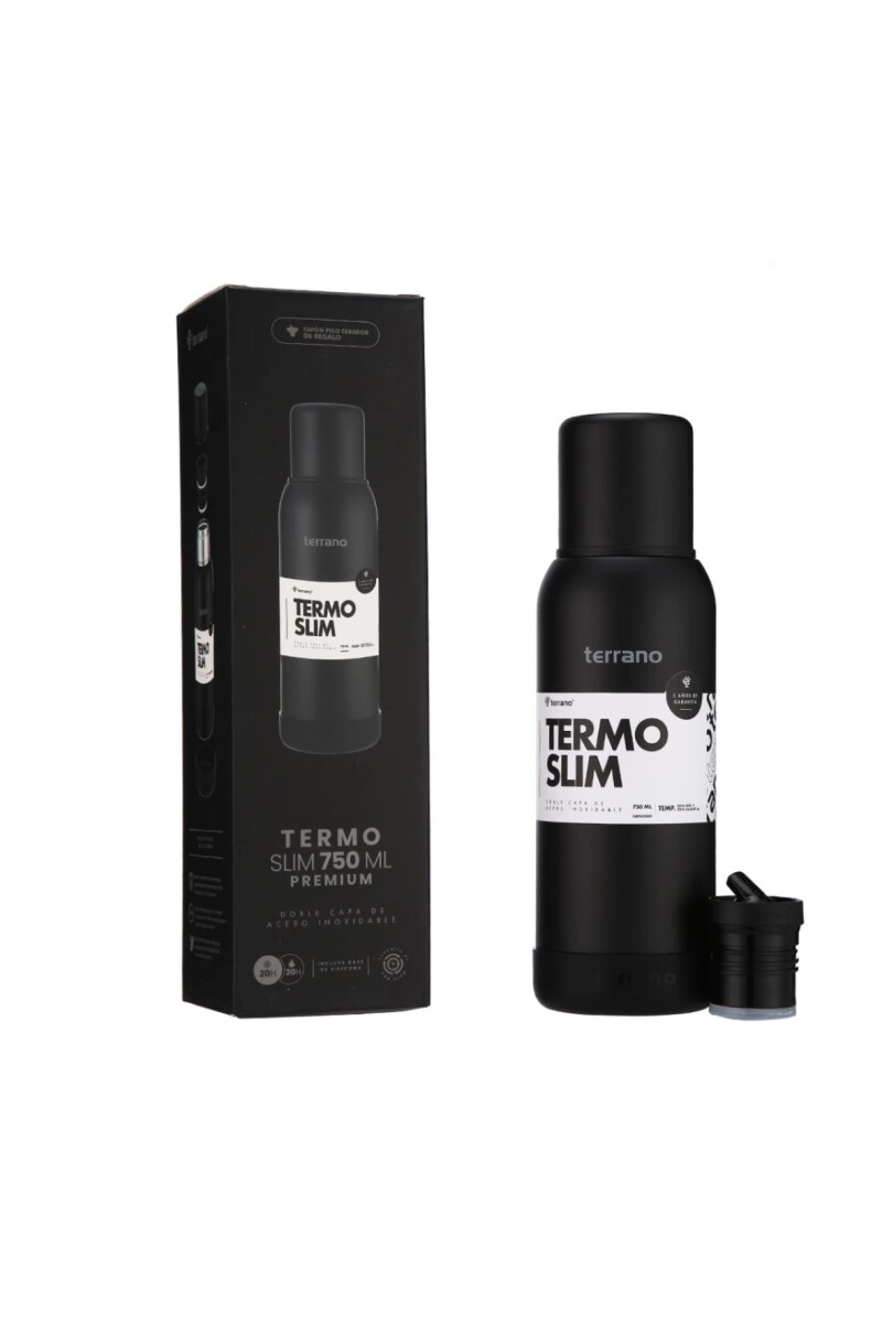 Termo Premium Slim 750ml NEGRO