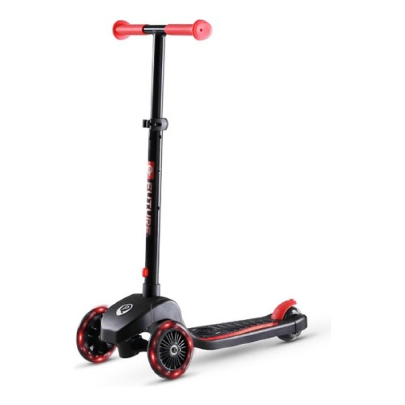 Monopatín tripatín con luces LED Qplay Future Rojo
