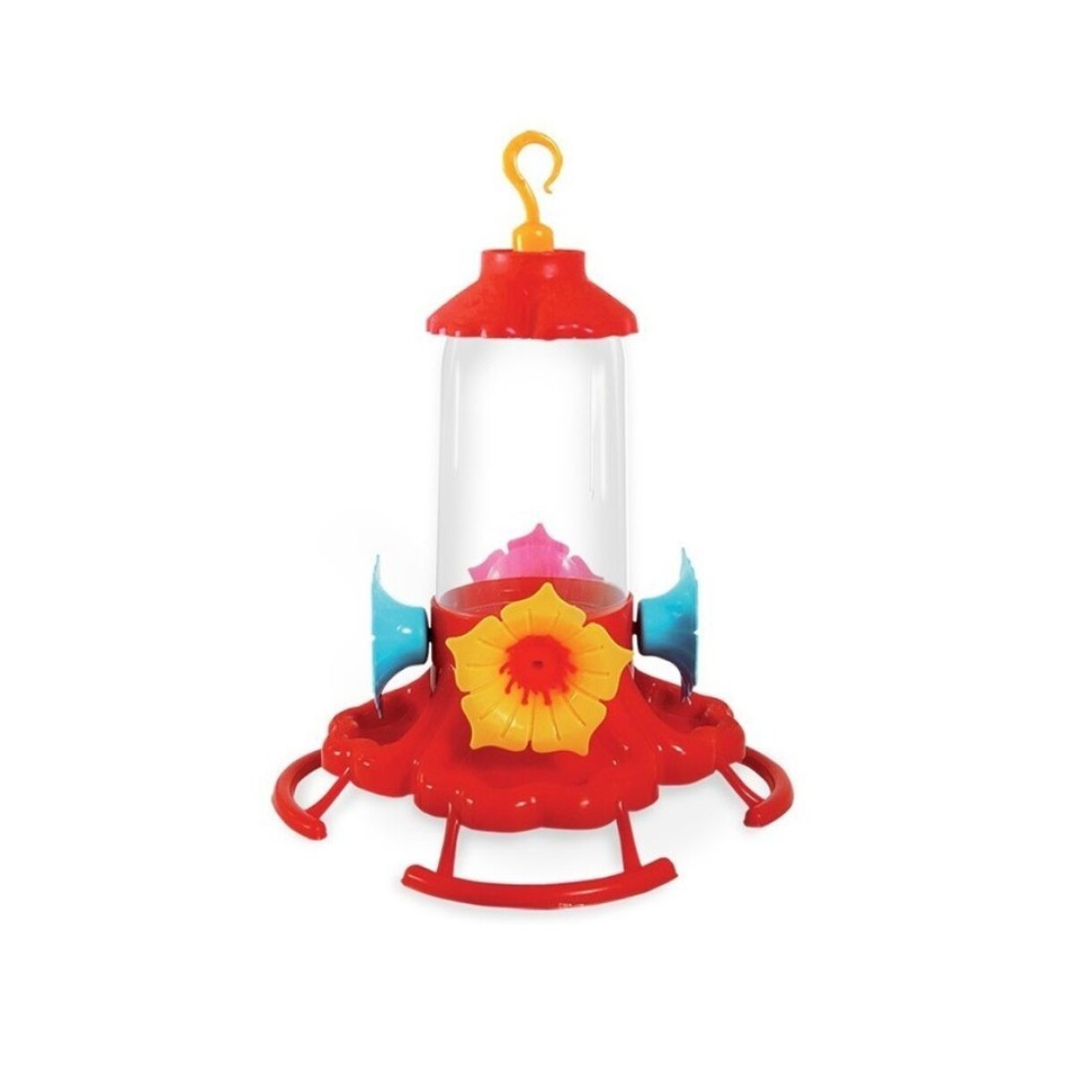Bebedero Para Colibrí 4 Flores Con Sombrero 
