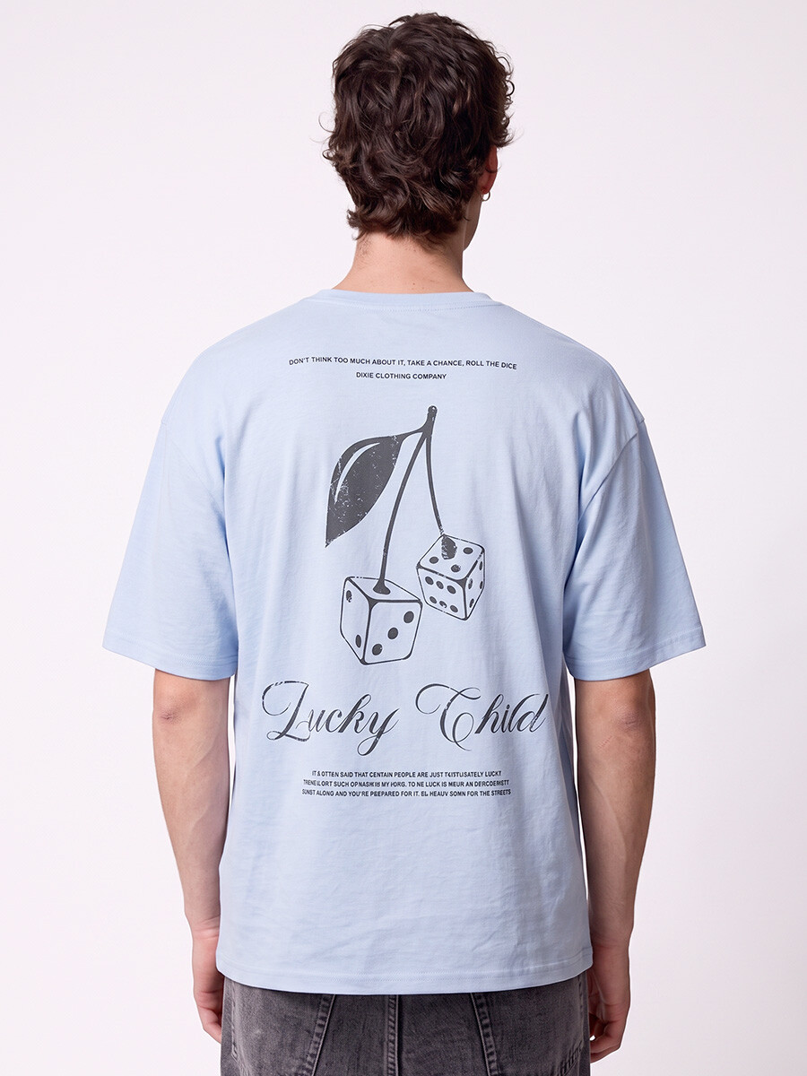T-SHIRT LARKE DIXIE Celeste