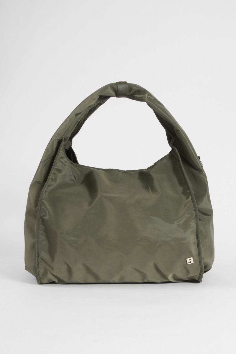 Shopper oversize con correa regulable verde