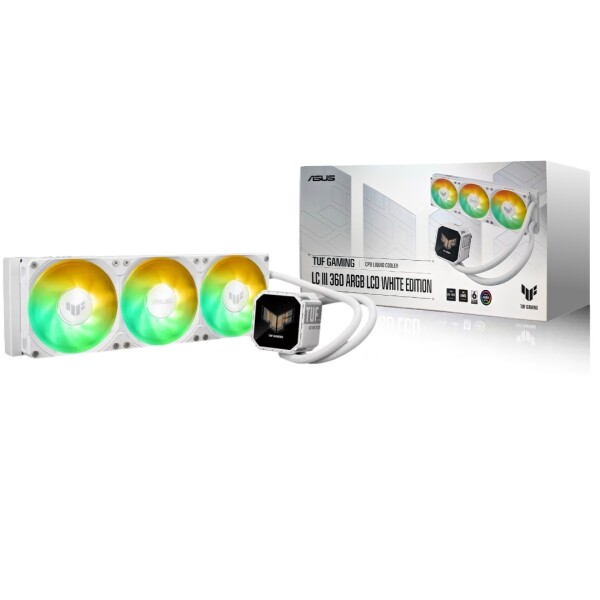 Cooler Liquido Asus Tuf Gaming Lc Iii 360 Argb Lcd Blanco COOLER ASUS TUF LC III 360 ARGB LCD BLAN