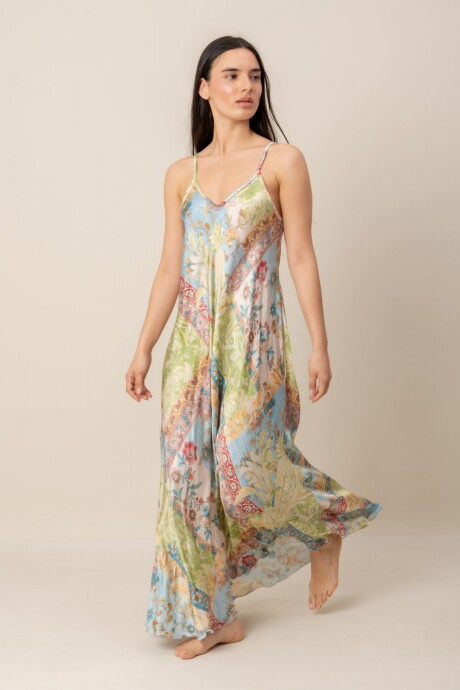 Vestido Mosaico Estampa multicolor