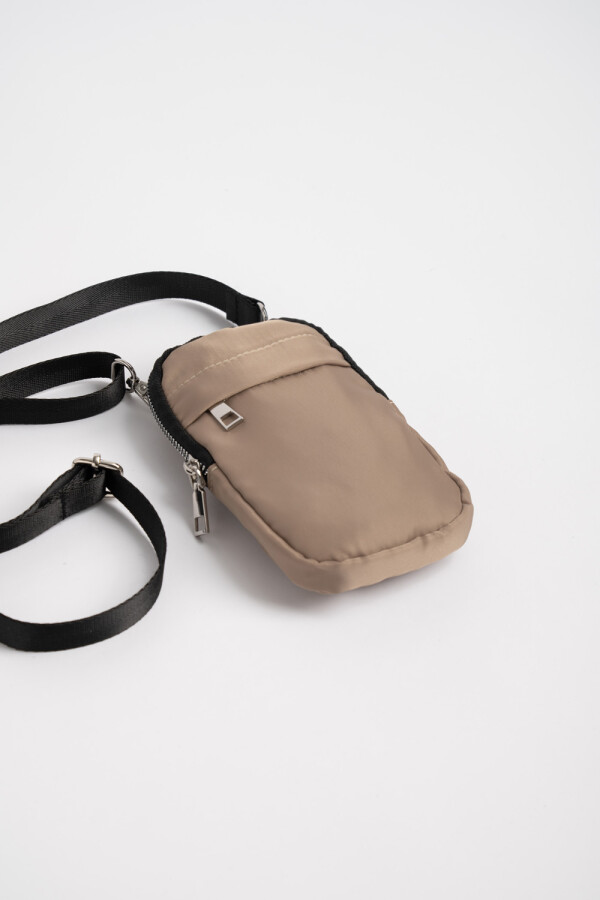 Bandolera porta celular Beige