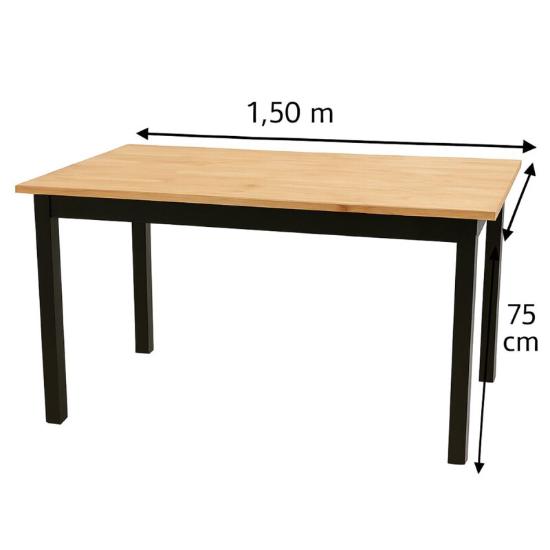 JUEGO DE COMEDOR 6 SILLAS DISEÑO X NEGRAS LUSTRE PU MESA EN CERA 100% PINO Juego De Comedor 6 Sillas Diseño X Negras Lustre Pu Mesa En Cera 100% Pino