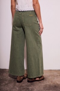 Wide Leg Lavado Oliva