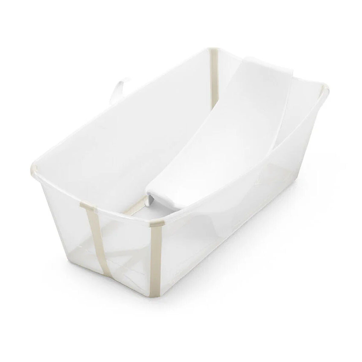 Baño Plegable Flexi Bath Transparente / Beige + Soporte Cuchara Stokke 