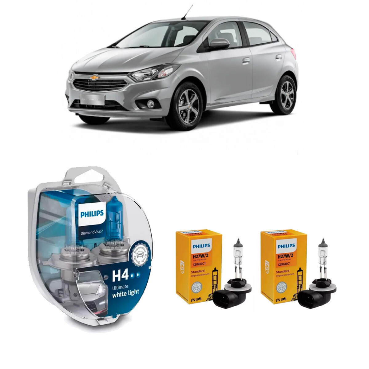 LAMPARA COMBO PACK LAMPARAS CHEVROLET ONIX PRISMA HASTA 2020 