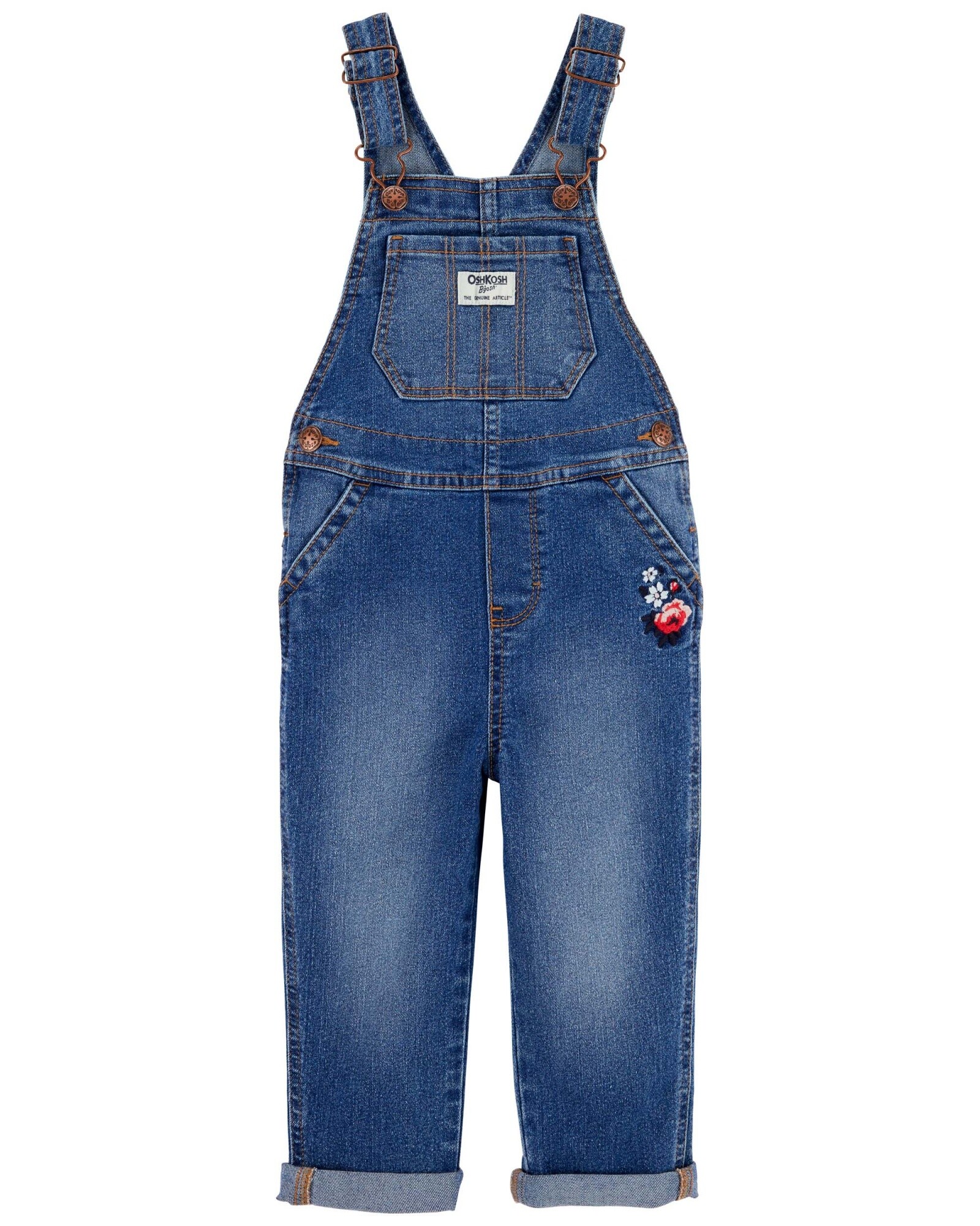 Enterito jean con bordado. Talles 2-5T Sin color