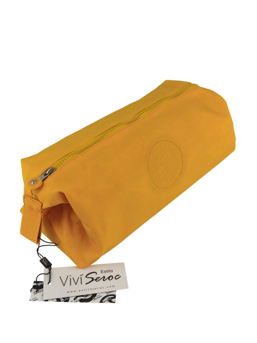 Neceser Premium de Tafeta Amasada - Amarillo 