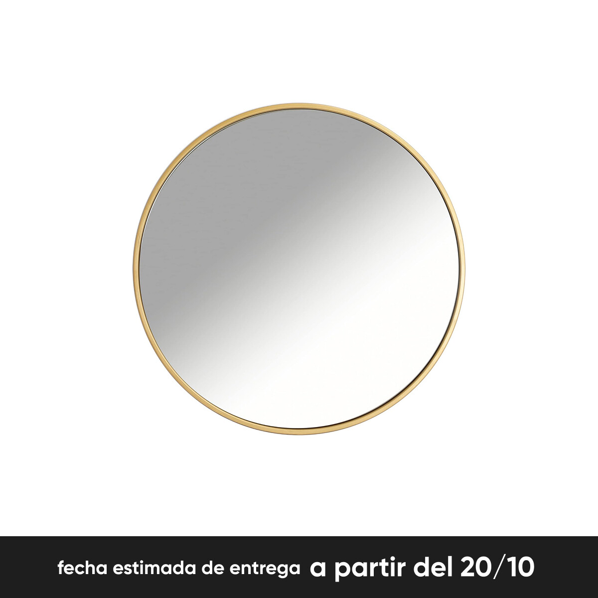 Espejo Redondo – Marco Metálico Elegante - Dorado 
