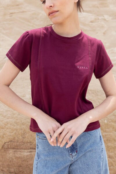 TSHIRT SHORT FW24 Bordeaux