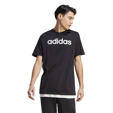 Remera de Hombre Adidas Essentials Negro - Blanco