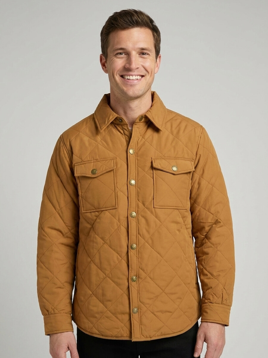 CAMPERA CAPITONEADA KAWASAN - BEIGE 