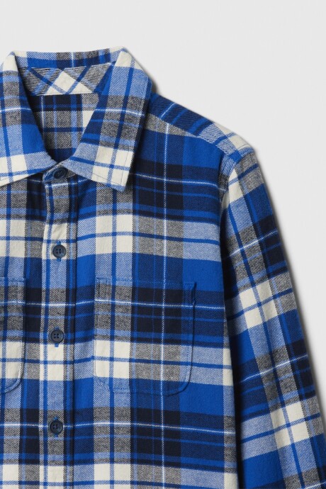 Camisa Flannel Niño Admiral Blue