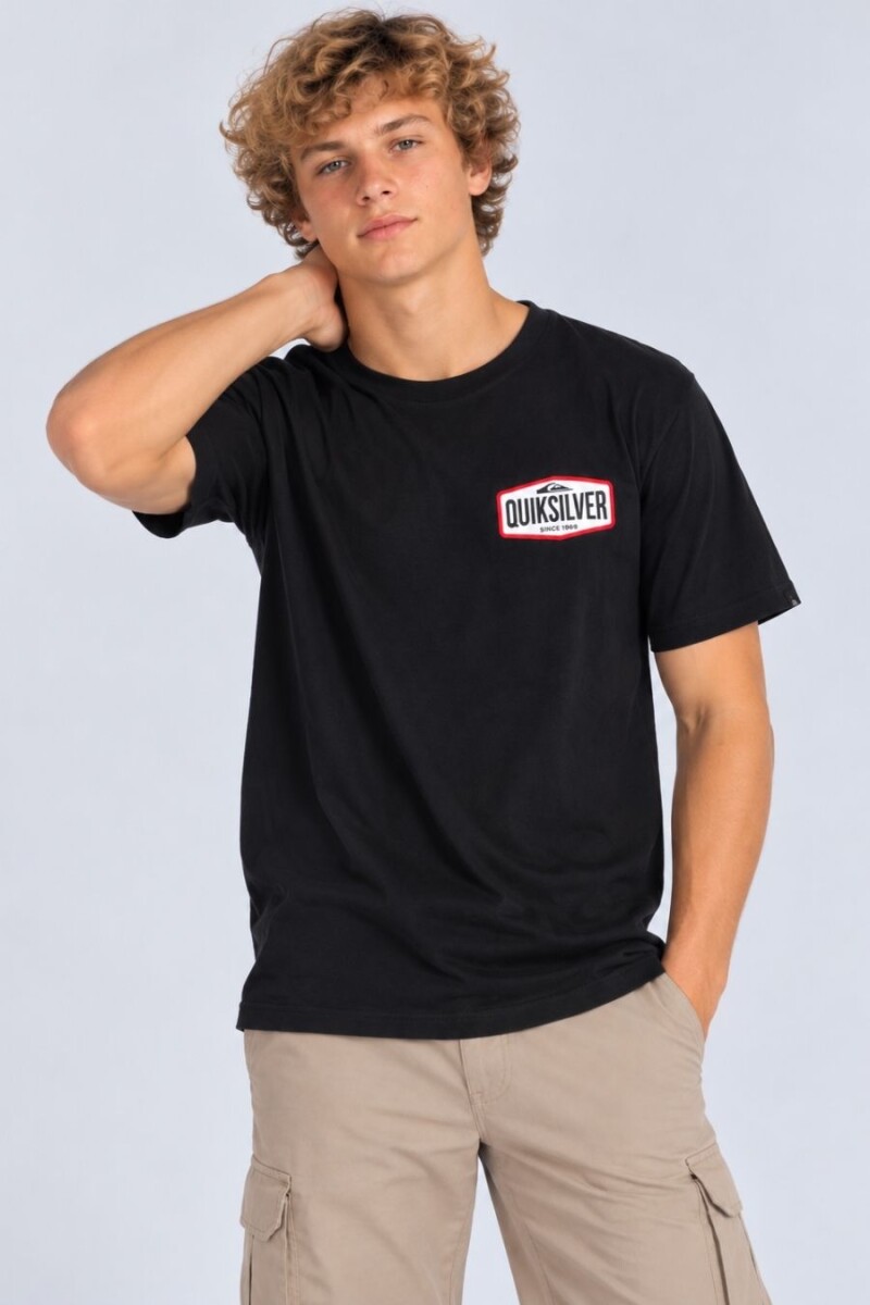 T-SHIRT QUIKSILVER 40608 M.C LOGO - NEGRO 