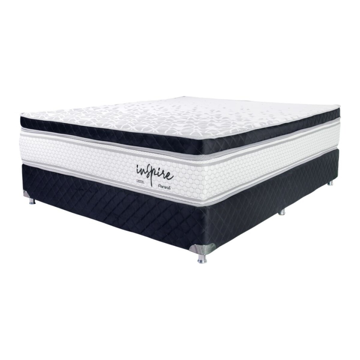Sommier Paraná Inspire 160x200 Negro (Base + Cabecera) 