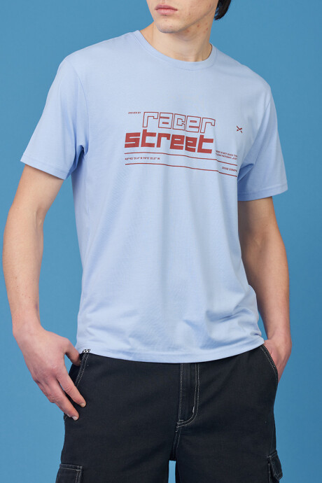 T-SHIRT RACER DIXIE Celeste