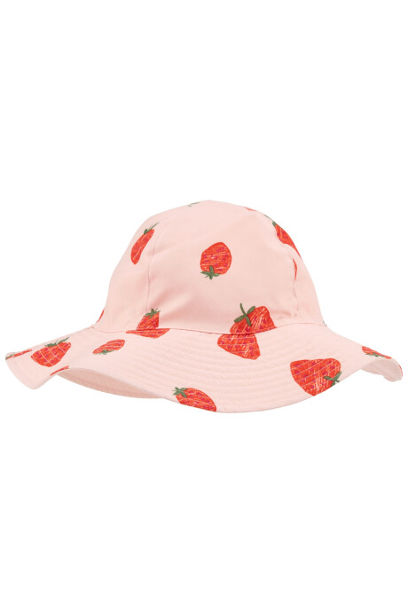 Gorro reversible de algodón con protección UPF 50+ diseño frutillas Sin color