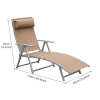 Reposera Plegable Reclinable para Exterior Kaki