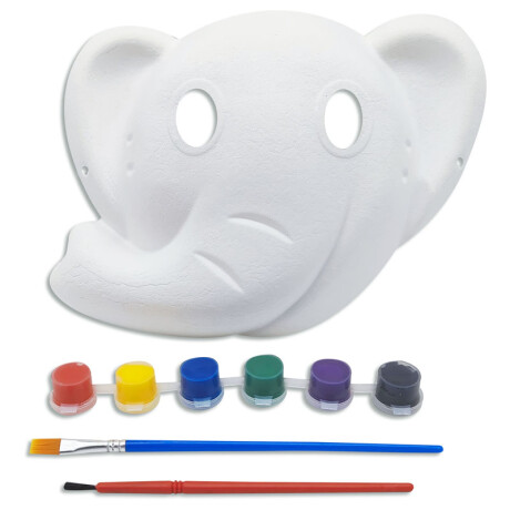 Máscara para colorear elefante Máscara para colorear elefante