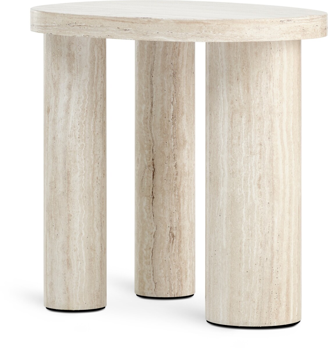 Mesa auxiliar LUNDEBORG 38x50 travertino 