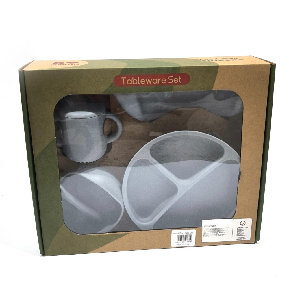 Set alimentacion silicona HUANGER celeste
