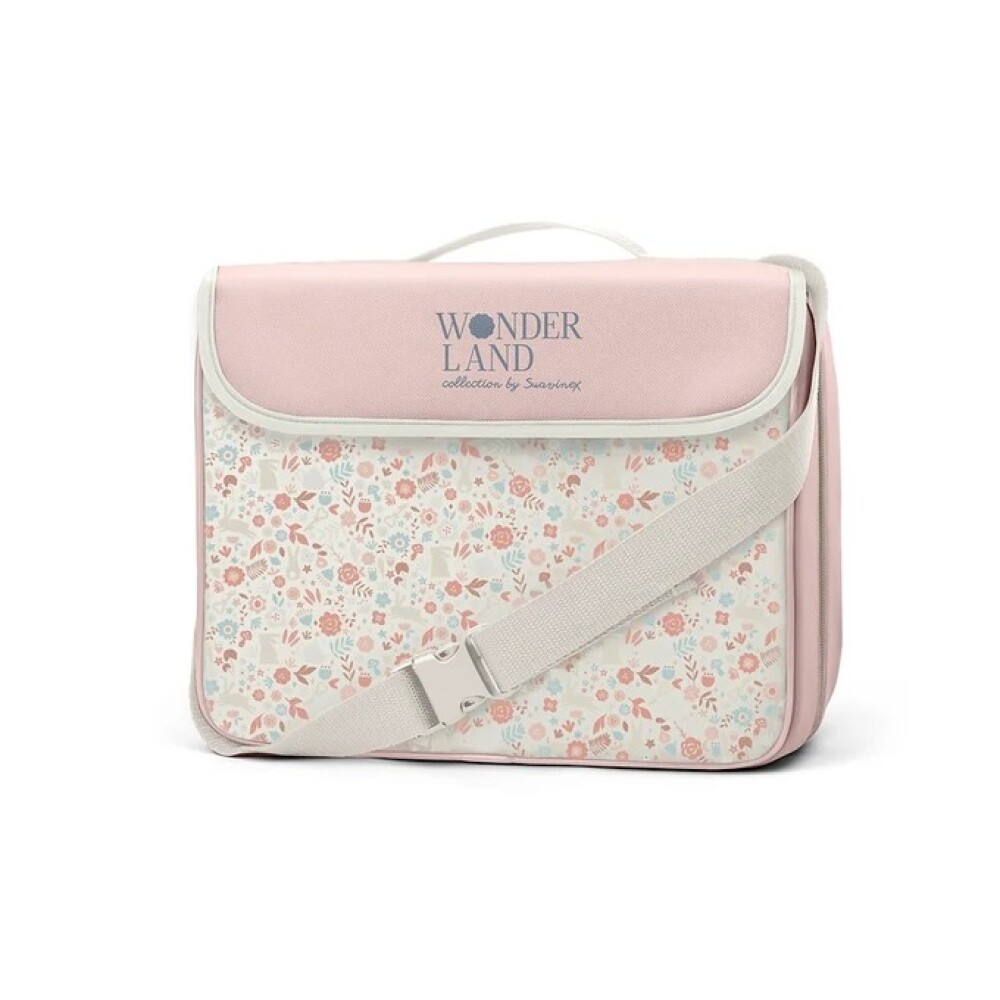 Silla de comer portatil SUAVINEX alzador mesa rosado