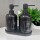 SET 2 DISPENSADORES DE BAÑO C/SOPORTE NEGRO