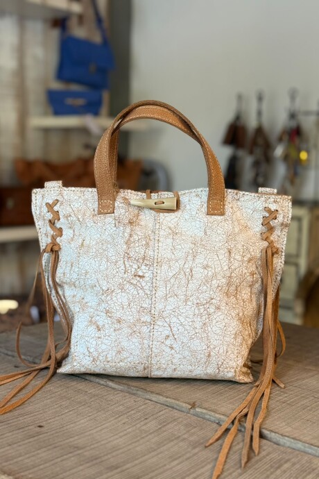 Cartera Texas Medium Blanco Crack