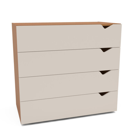 CÓMODA PORTO 4 CAJONES R.823 FREIJO/CREMA MARRON