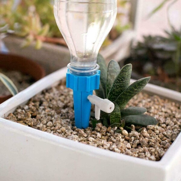 Riego Automatico Goteo Tapa Botella Macetas Plantas X100 Color Variante Azul