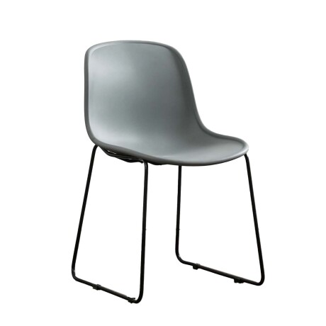 SILLA DE COMEDOR PP-Y-METAL GRIS LAURA