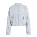 Campera de Mujer Adidas W 3S Wv Bomber Gris - Blanco