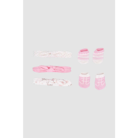 Set vinchas con medias Rosado