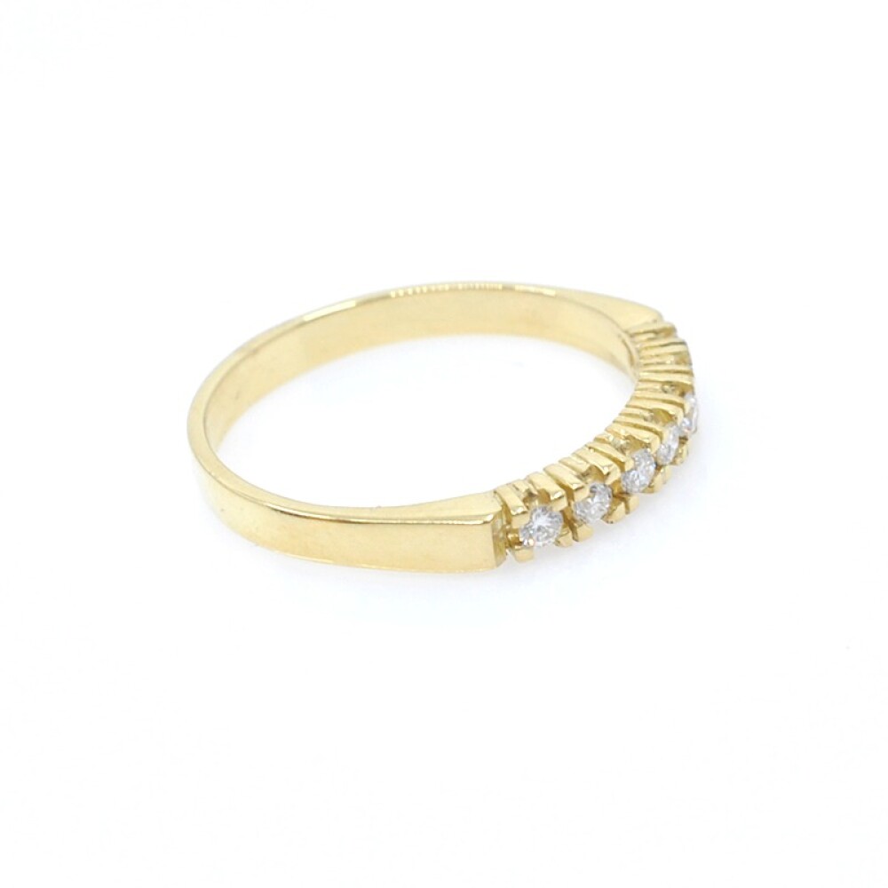 Anillo medio sin fin en oro 18k y brillantes Anillo medio sin fin en oro 18k y brillantes