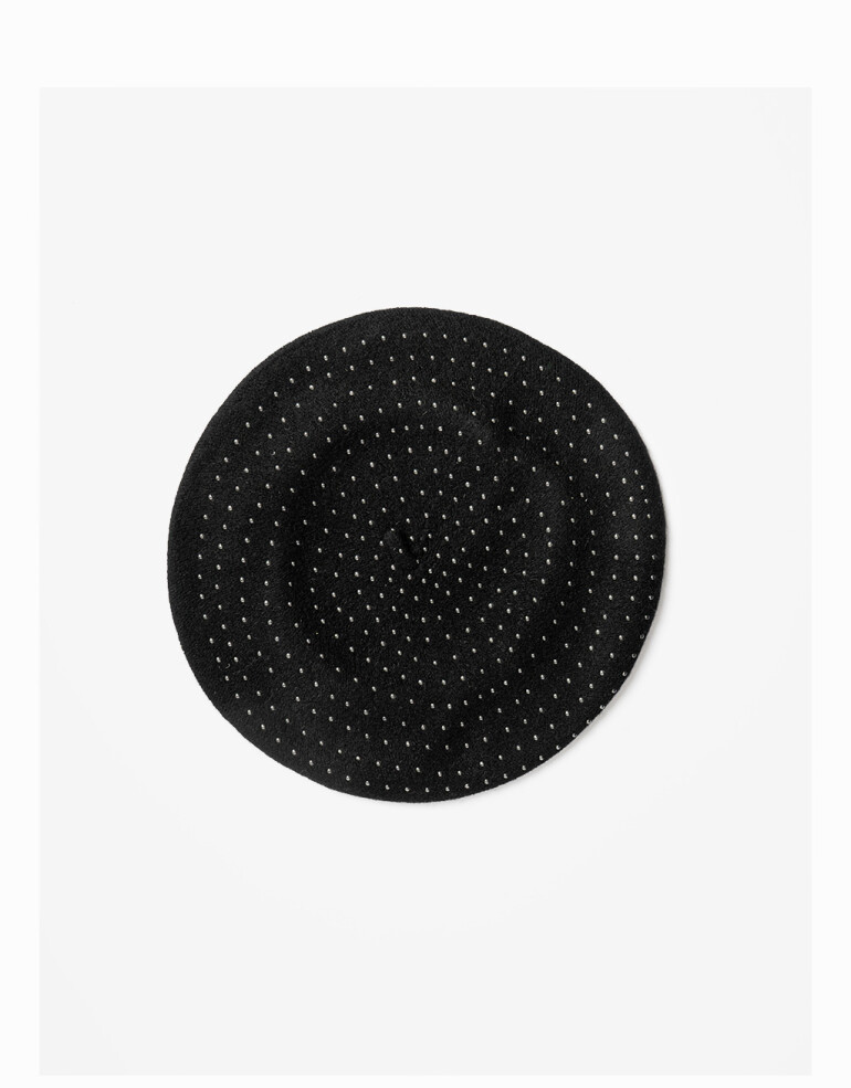 Boinas Boina Con Tachas - Negro