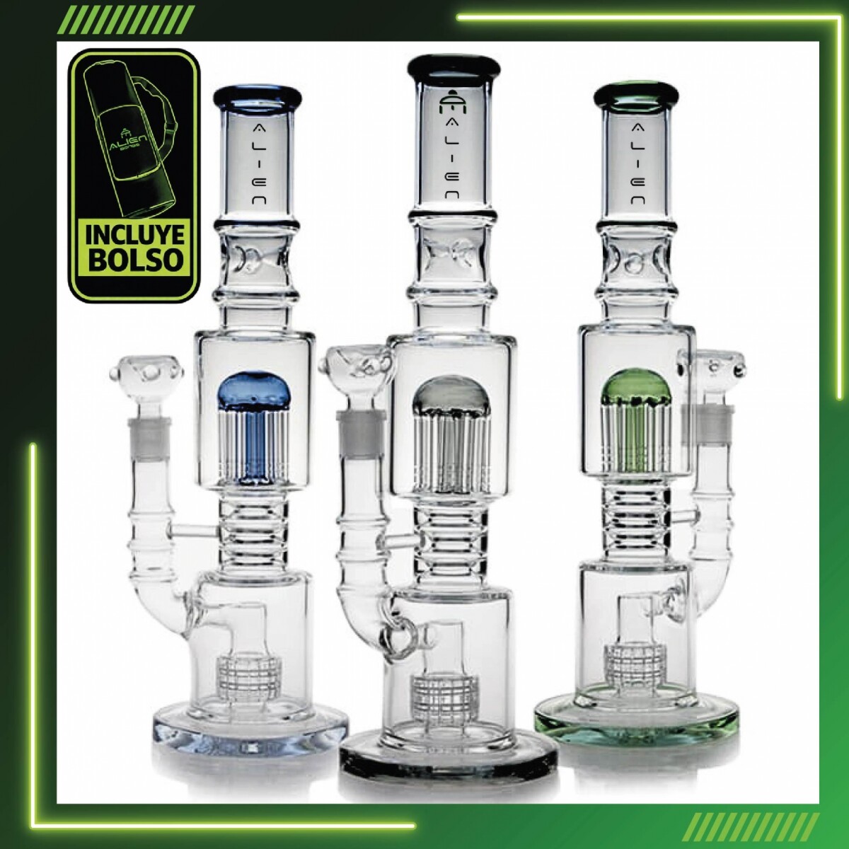 BONG ALIEN 10 BRAZOS Y MATRIX 41CM - AL265 