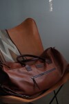 Honey Weekender Bag Caramel Blue Zip