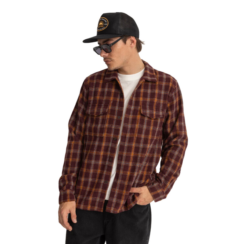 Camisa ML Rhythm Check Ls Shirt - Bordeaux Camisa ML Rhythm Check Ls Shirt - Bordeaux