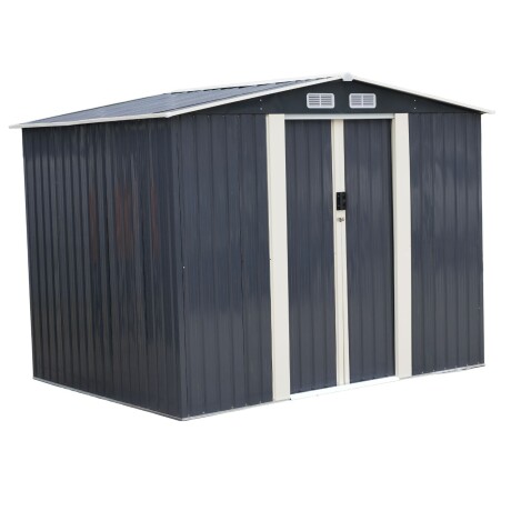 Caseta Galpon Jardin Lumax cumbria Gris Oscuro 204x270x206 Caseta Galpon Jardin Lumax cumbria Gris Oscuro 204x270x206