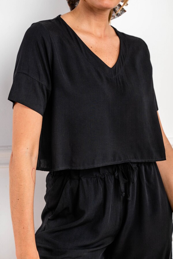 Blusa Crop Negro